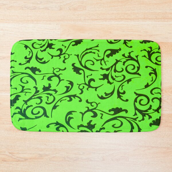 Item preview, ARABIATA 27 black green patterns Morocco Essaouira flowers leaves design arabesques scrolls decor designed and sold by dragonemma.