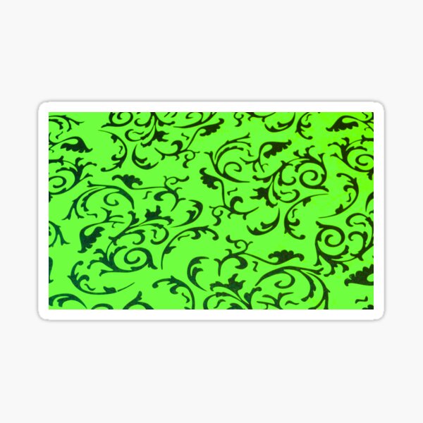 ARABIATA 27 black green patterns Morocco Essaouira flowers leaves design arabesques scrolls decor Sticker