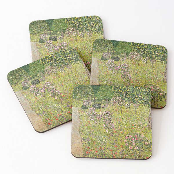 Item preview, Gustav Klimt - Orchard With Roses - Beautiful floral landscape designed and sold by NewNomads.