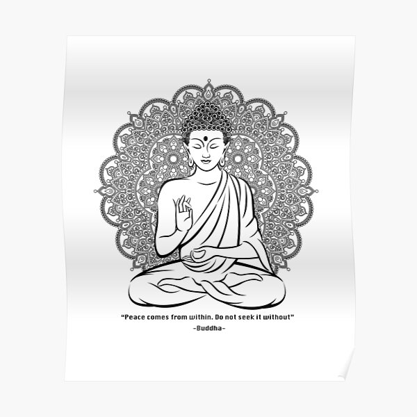 Healing Inspirational Buddha Quote A4 Laminated Mini Poster Reiki Chakra 