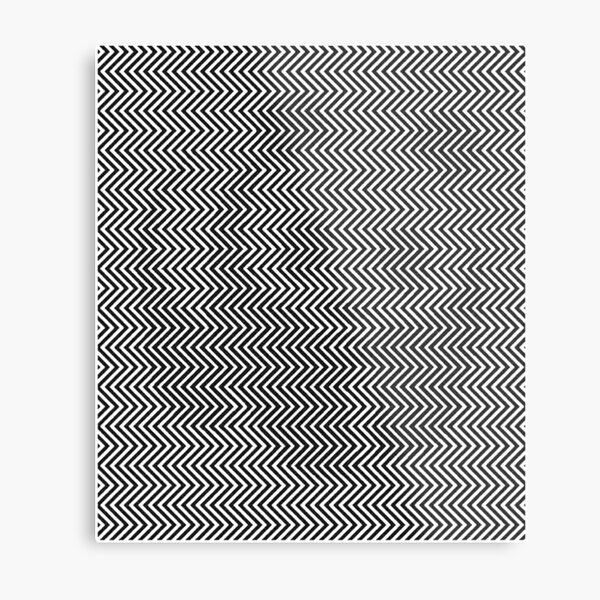 Pattern Zig-Zag Psychedelic Hypnotic Visual Illusion Metal Print