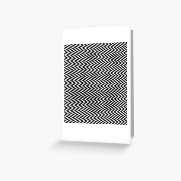 Pattern Zig-Zag Psychedelic Hypnotic Visual Illusion Greeting Card