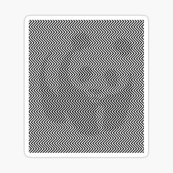 Pattern Zig-Zag Psychedelic Hypnotic Visual Illusion Sticker