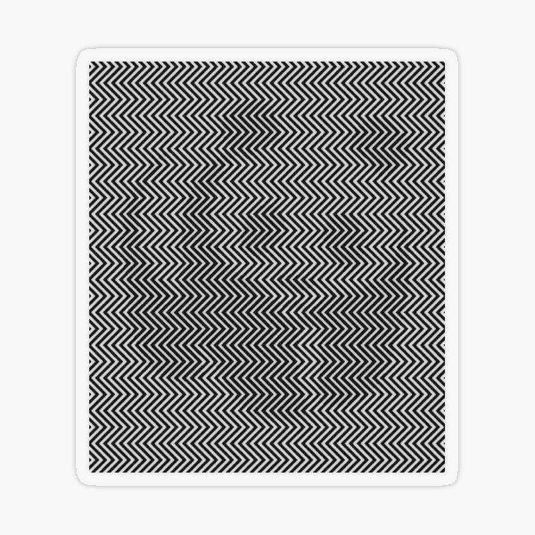 Pattern Zig-Zag Psychedelic Hypnotic Visual Illusion Transparent Sticker