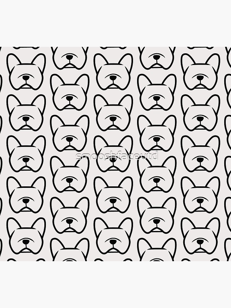 Discover French Bulldog outline - black Frenchie face - French Bulldog gifts by Smooshface United Socks