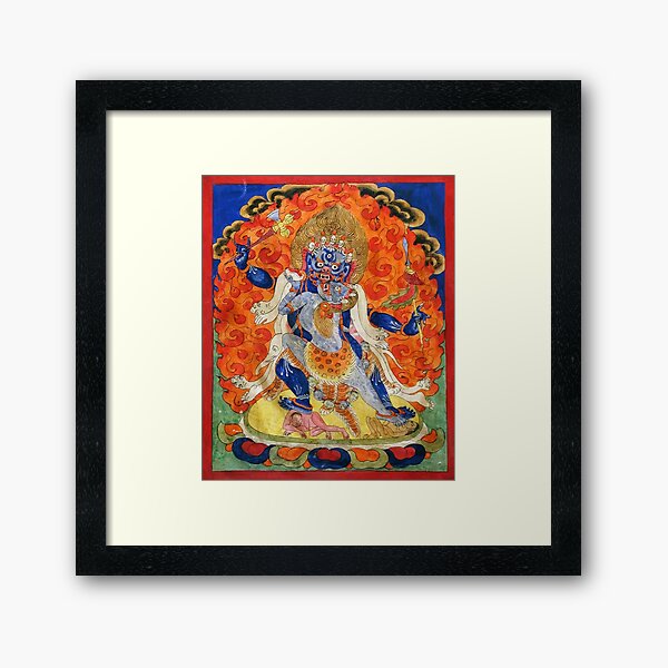 Aperçu de l'œuvre Une divinité terrifiante au Yab-Yum au Tibet ou au nord-ouest du Népal, 19e siècle créée et vendue par digitalvintage.