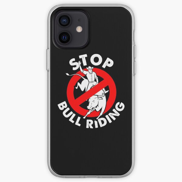 Stop bull riding animal rights and liberaton iPhone Soft Case