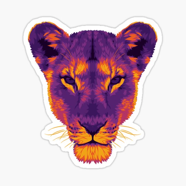 Aperçu de l'œuvre La lionne noire créée et vendue par polliadesign.