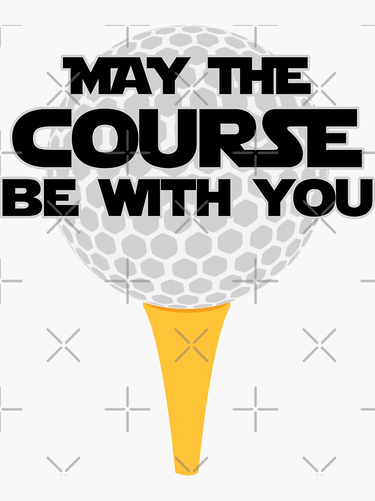 May The Course Be With You Personalized Golf Tumbler - Funny Golf Gifts