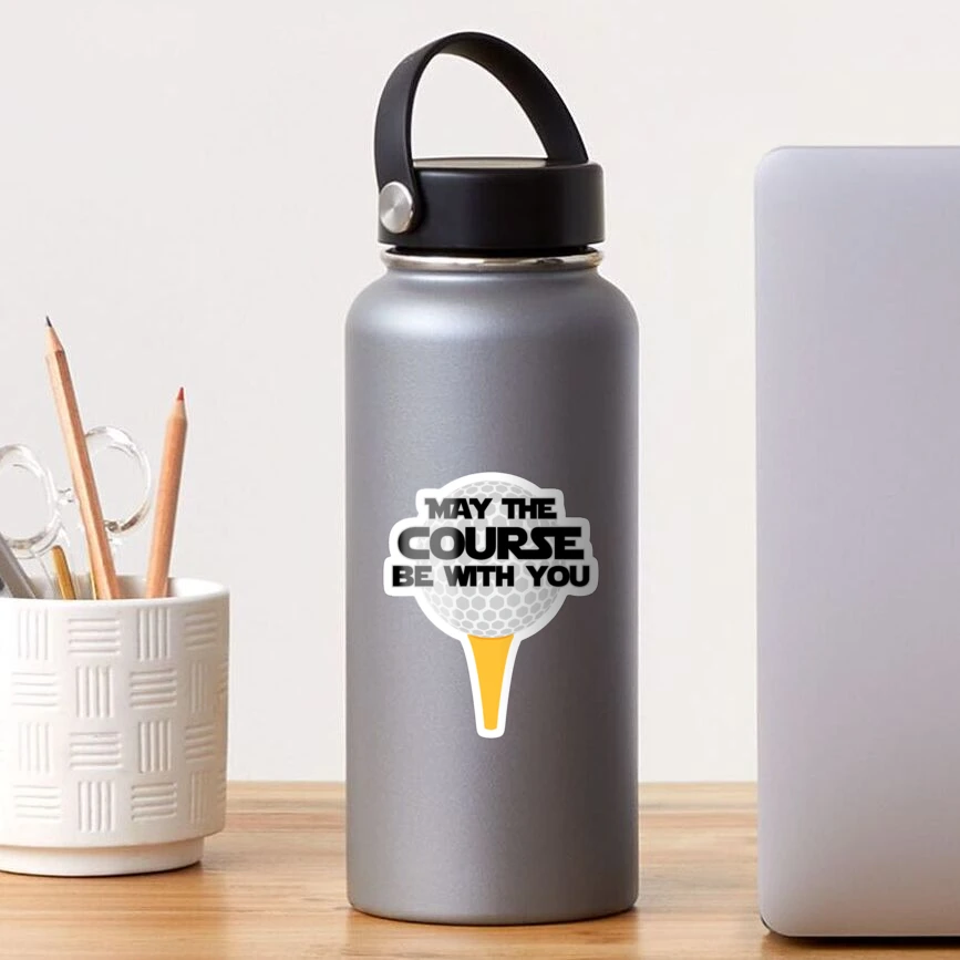 May The Course Be With You Personalized Golf Tumbler - Funny Golf Gifts