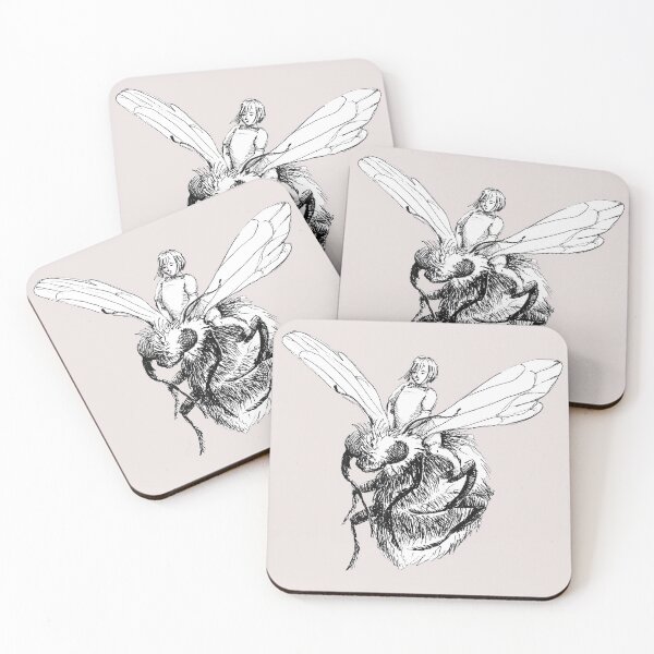 Item preview, fairy riding a bee - bumblebee, bees designed and sold by Aniseed-makes.