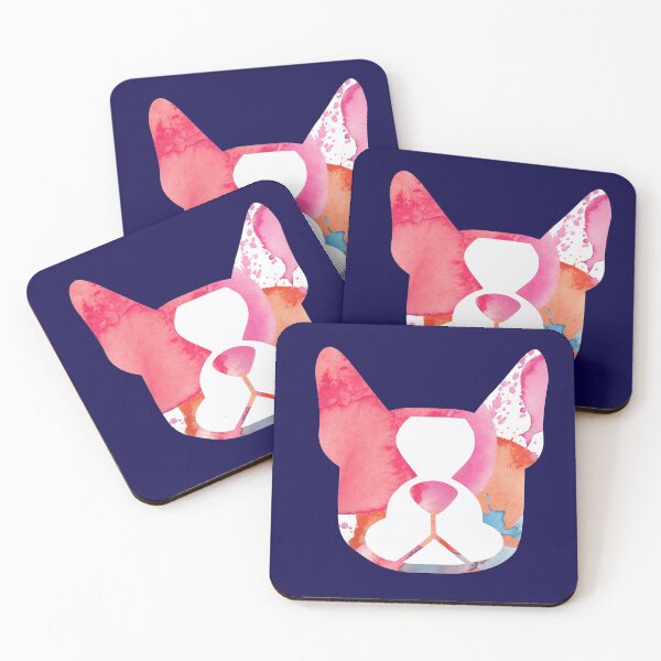 Item preview, Boston Terrier in pink watercolors - Pretty Boston Terrier sticker - Boston mom gift designed and sold by smooshfaceutd.