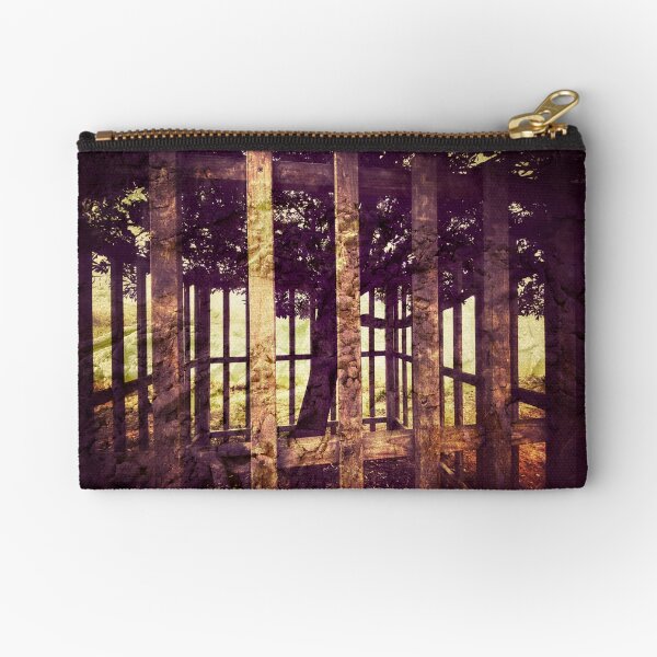 Fenced Tree Vintage Photography Zipper Pouch