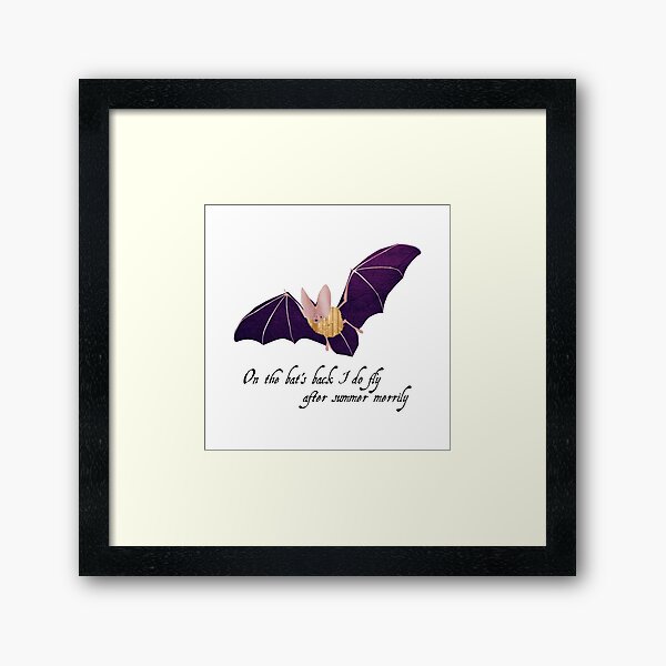 Bat - Shakespeare Quote - Laudea Martin Framed Art Print