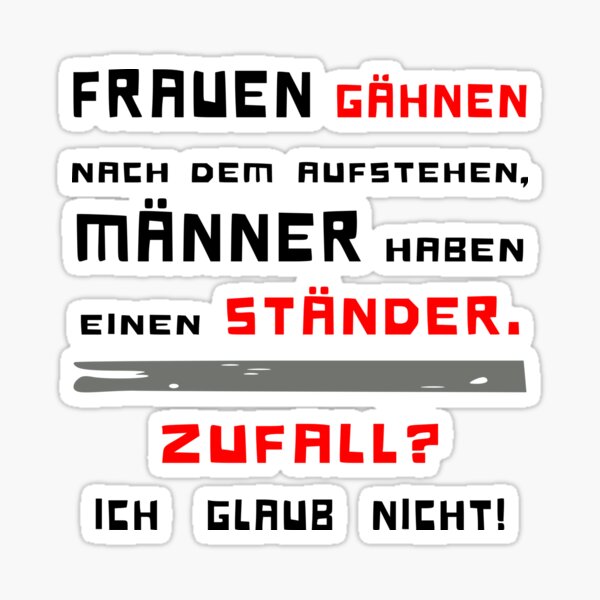 Sticker Mannerspruche Redbubble