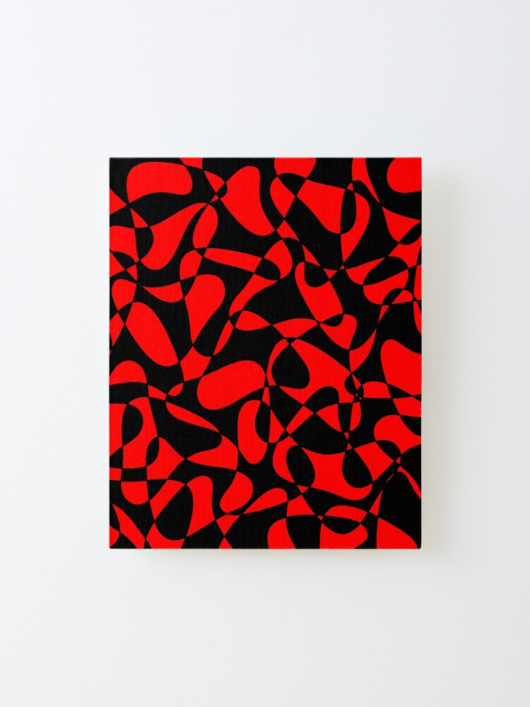 Alternate view of Abstract pattern - black and orange. Mounted Print