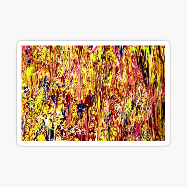 Abstract Jackson Pollock Painting Sticker