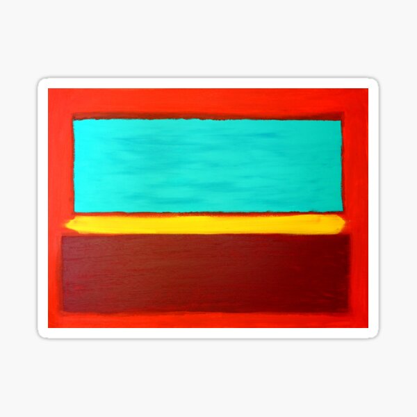 Rothko Style Abstract Painting Original Art Sticker