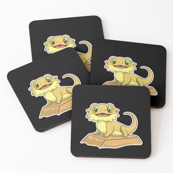 Item preview, Little Dude the Bearded Dragon on Rock designed and sold by PogonaVitticeps.