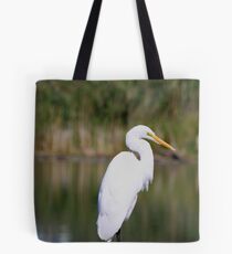 Up Close & Personal With An Egret Tote Bag