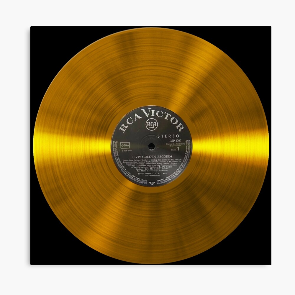 gold vinyl record photographic print by colsmokie redbubble