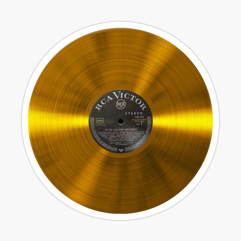 Gold Vinyl Record Coasters (Set of 4) for Sale by ColSmokie