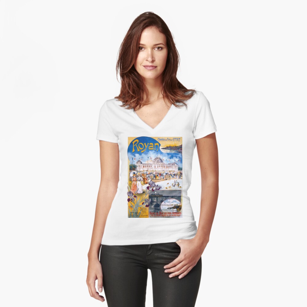 Aperçu de l'œuvre T-shirt moulant col V créée et vendue par Richet.