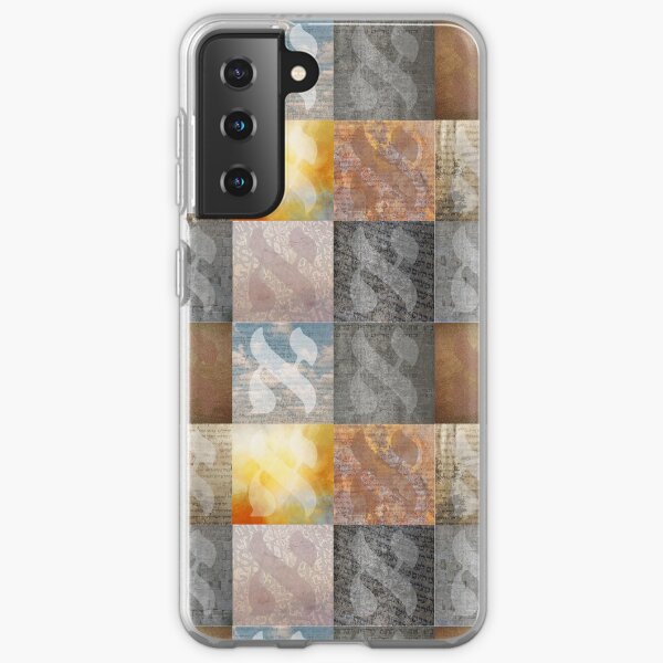 Collage of Hebrew Letter Aleph Typographic Art Samsung Galaxy Soft Case