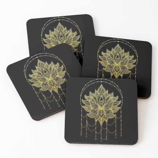 Artikelvorschau, Blume des Lebens Mandala Om Symbol Gold Ornamenten entworfen und verkauft von LuminOrb.
