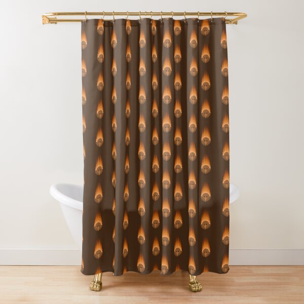 Echidna on Brown Background Shower Curtain