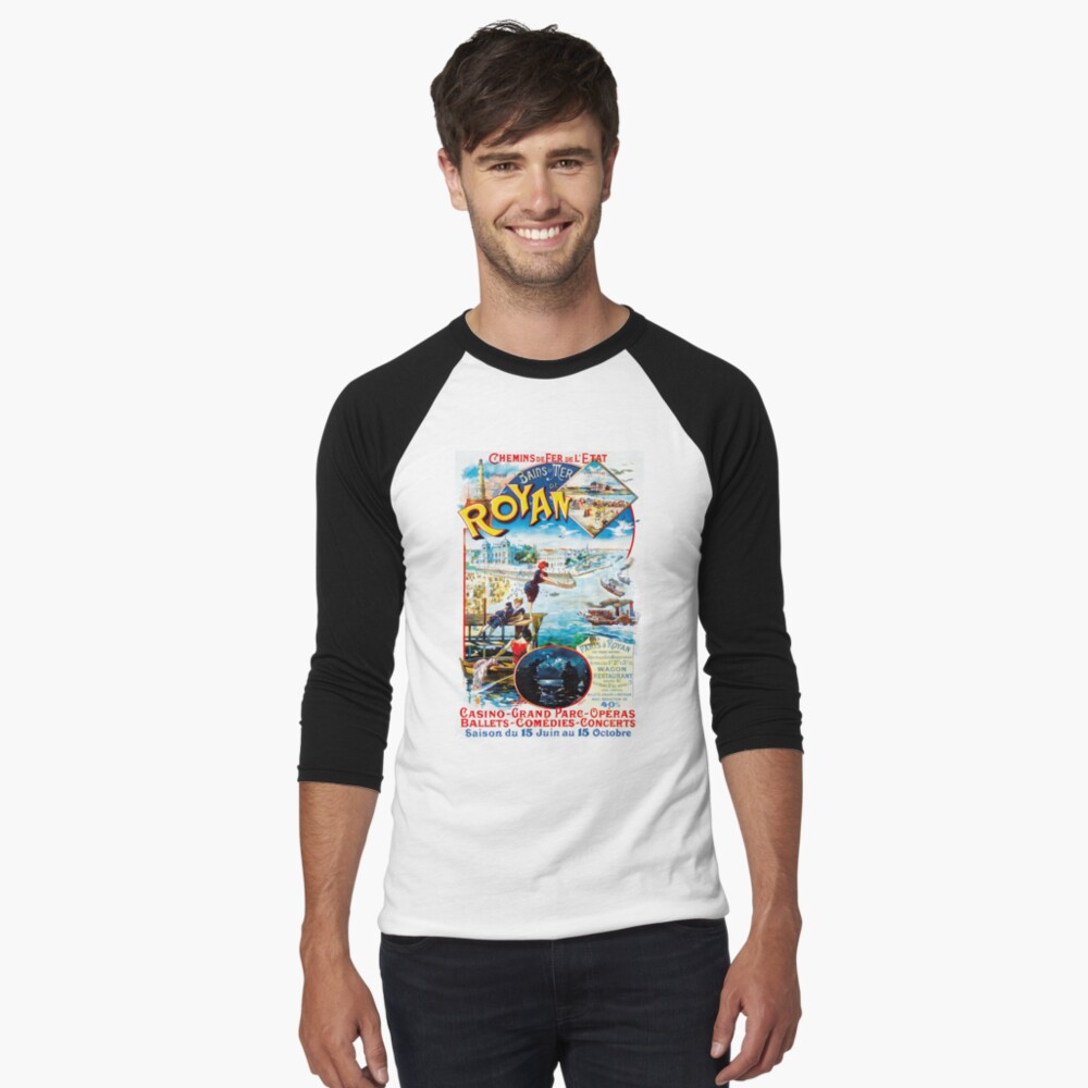 Aperçu de l'œuvre T-shirt baseball manches ¾ créée et vendue par Richet.