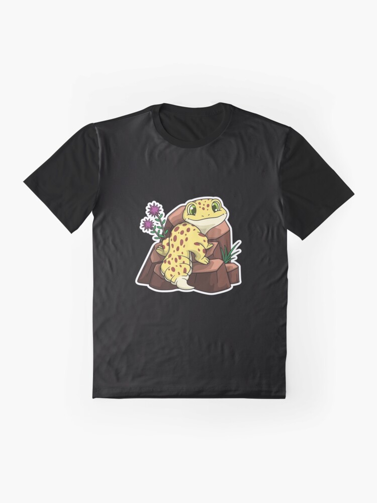 Thumbnail 4 of 5, Graphic T-Shirt, Leo the Leopard Gecko designed and sold by PogonaVitticeps.