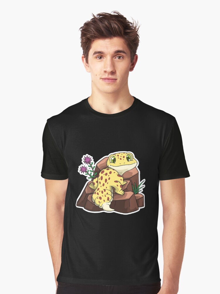 Thumbnail 1 of 5, Graphic T-Shirt, Leo the Leopard Gecko designed and sold by PogonaVitticeps.