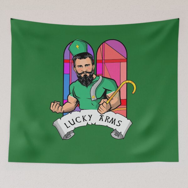Item preview, Lucky arms Saint Patricks day Irish American Design designed and sold by comhra.
