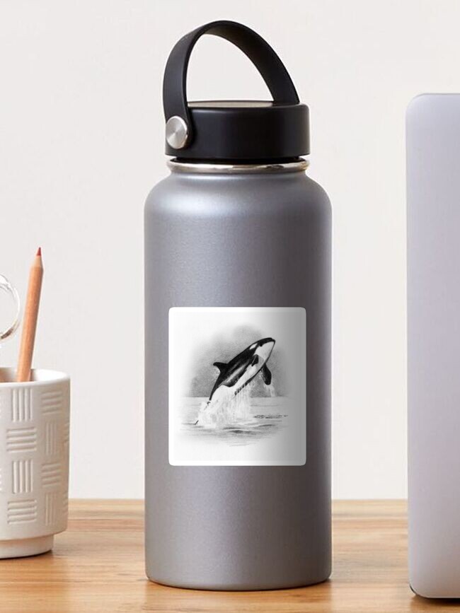 Orca Kawaii' Insulated Stainless Steel Water Bottle