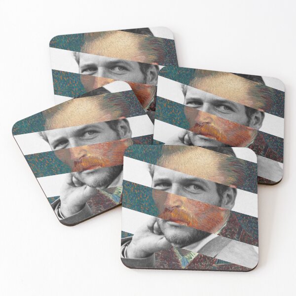 Aperçu de l'œuvre Van Gogh Self Portrait et Paul Newman - Pop Retro Vintage Mashup Collage créée et vendue par LT Graphic Art.