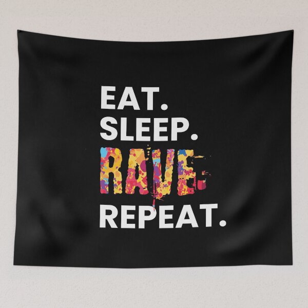 Item preview, Eat Sleep Rave Repeat EDM Techno Rave Festival designed and sold by MooonTees.