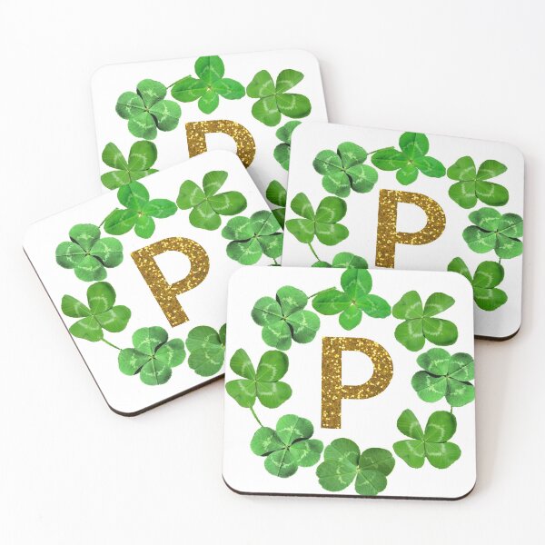 Item preview, Letter  P ,lucky clover,st patricks day,,shamrock, glitter,four leaf clover,4 leaf clover,st paddy alphabet designed and sold by Pascally.