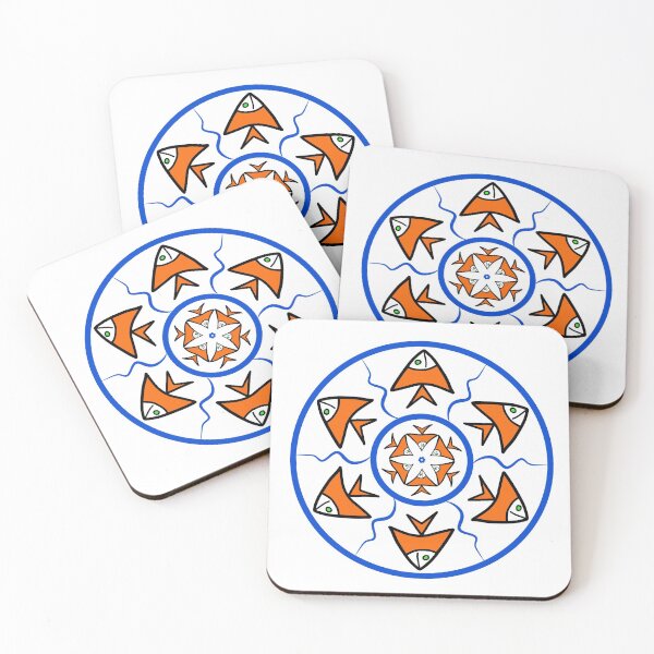 Item preview, Circle fish pattern designed and sold by evk-art.