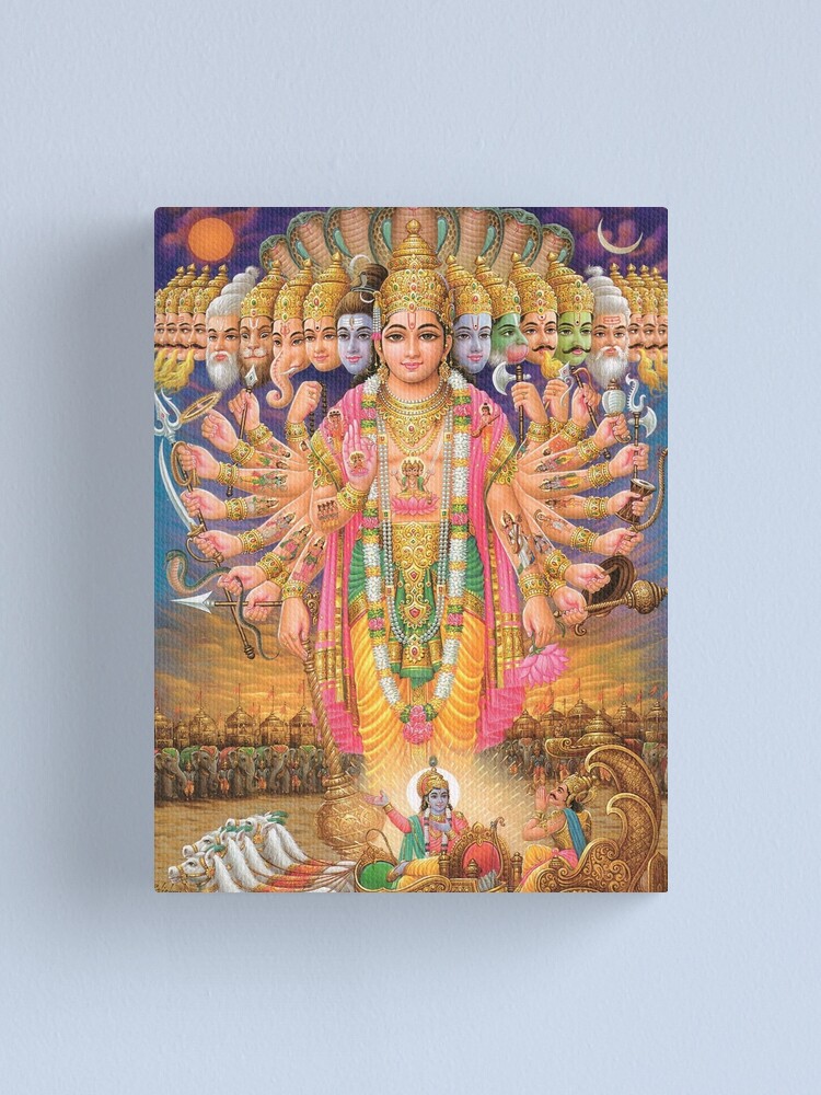 Krishna Vishnu Canvas Art Print for Wall Decor Painting 