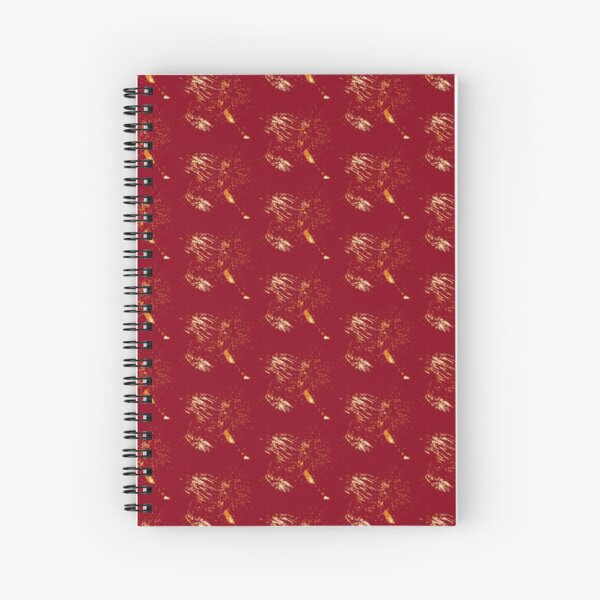 Red Firework Spiral Notebook