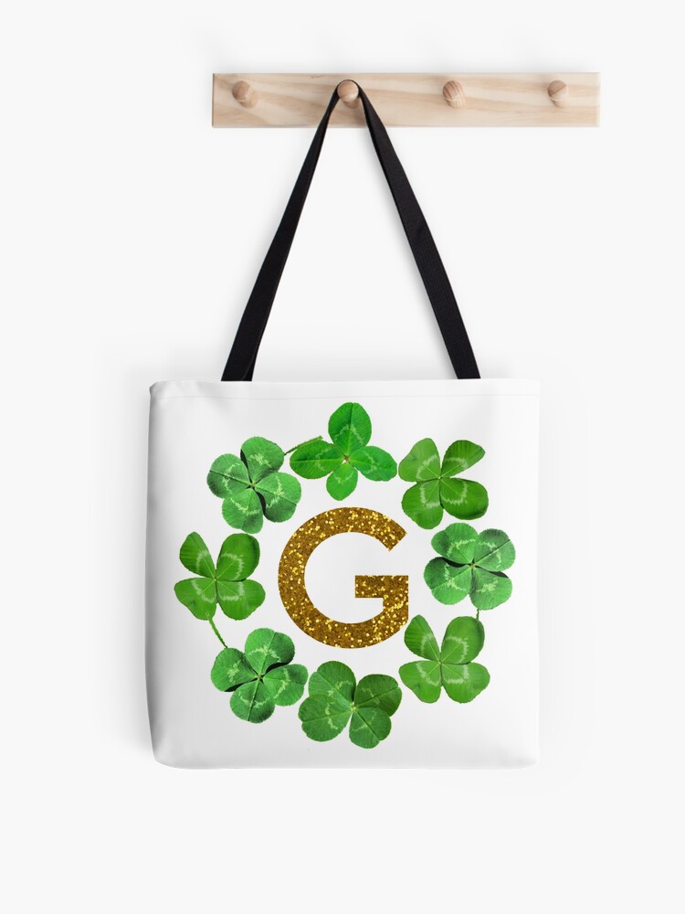 Mini Letter Decor Four-leaf Clover Print Crossbody Bag