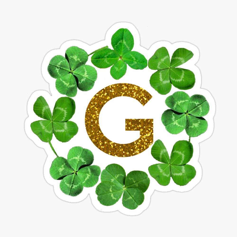 St. Patrick's Day Poster Template With Glitter Clover And Place