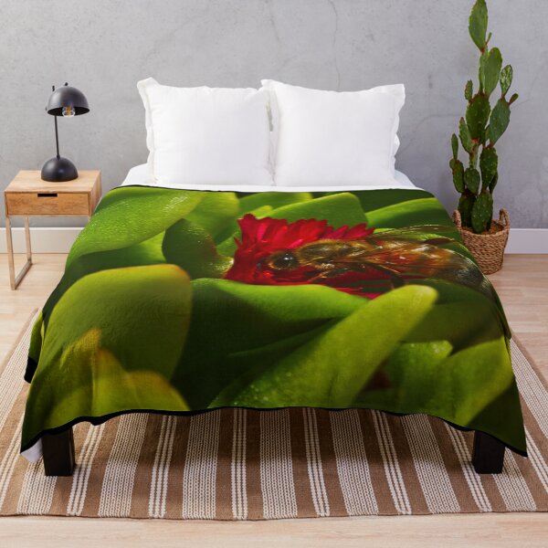 Item preview, A Bee Bee In A Red Succulent Flower Bees designed and sold by Jason Gilbert.