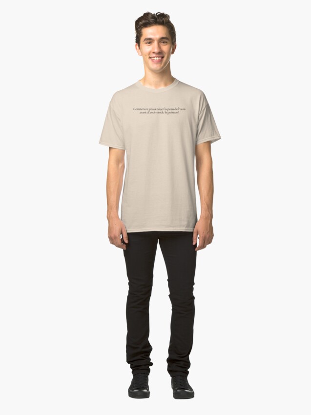 T-shirt classique ''Commencez pas un noyer la peau de L'ours...' : autre vue