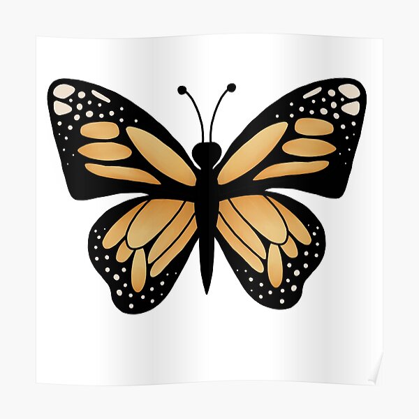 Blue Aesthetic Butterfly Poster By Pastel Paletted Redbubble