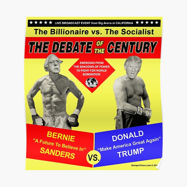 Trump vs Sanders Debate Poster