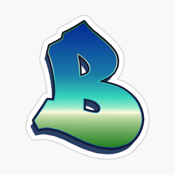 Letter B - Caribbean Sticker