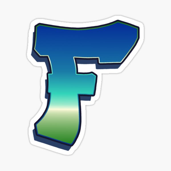 Letter F - Caribbean Sticker