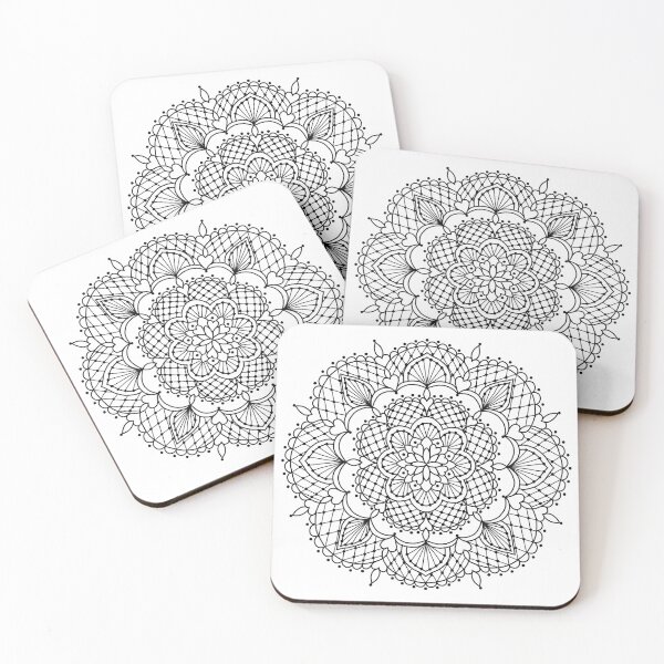 Item preview, Motivo de mandala de encaje negro designed and sold by CE-Designs.